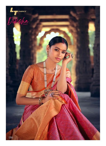 Lt Diksha 2 Latest Fancy Designer Casual Wear Patola Silk Saree Collection
 Catalog