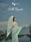 Lt Silk Route Latest Fancy Designer Linen Printed Casual Wear Saree Collection
