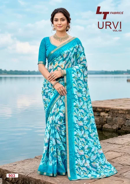 Urvi Vol 9 By LT Micro Printed Ladies Summer Wear Saree