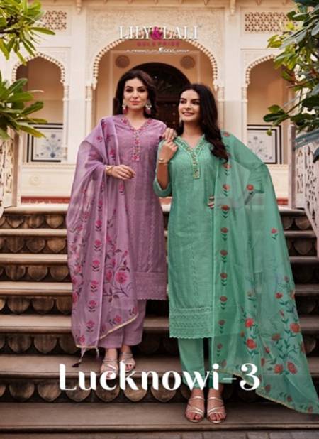 Lucknowi Vol 3 By Lily And Lali Chanderi Kurti Bottom With Dupatta Wholesale Price In Surat
