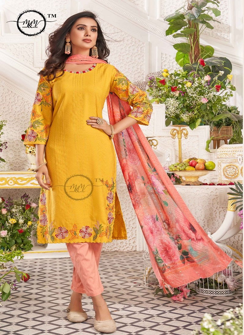 M And M 2768 Size Set Readymade Salwar Suits Catalog