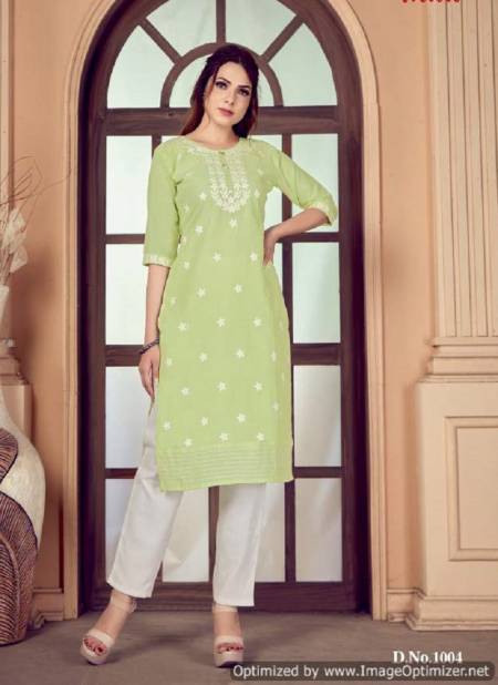 Maa Innaya Cotton Embroidery Regular Wear Designer Kurti Collection