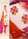 Maahi South Cotton Slub With Embroidery Work And Najmeen Embroifery Work Dupatta Dress Mterial OR Ready Made Collection