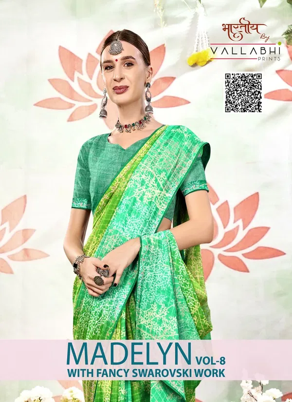 Madelyn Vol 8 By Vallabhi Chiffon Printed Sarees Wholesale Shop In Surat	