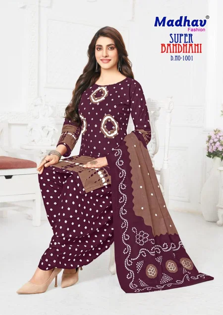 Super Bandhani Vol 1 By Madhav Bandhani Printed Dress Material Wholesale Clothing Distributors In India
