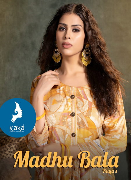Madhu bala By Kaya Capsul Print With Foil Anarkali Gown Wholesale Market