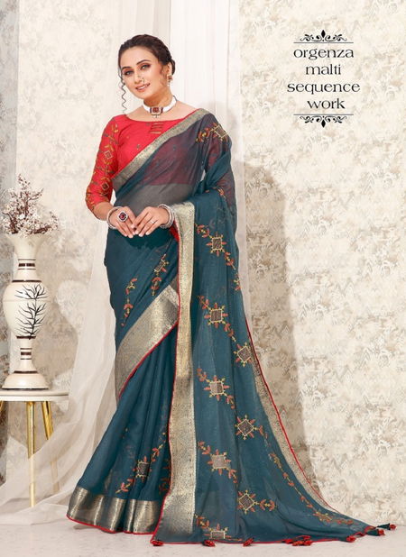 Madhubala 34 Designer Organza Silk Sarees Wholesale Shop In Surat Catalog