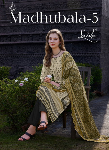 Madhubala 5 By Levisha Cambric Lawn Cotton Dress Material Orders In India