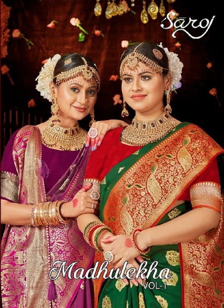 Madhulekha Vol 1 By Saroj Soft Silk Wedding Sarees Wholesale Market In Surat
