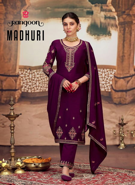 Madhuri By Rangoon Silk Designer Kurti With Bottom Dupatta Wholesale Price In Surat Catalog