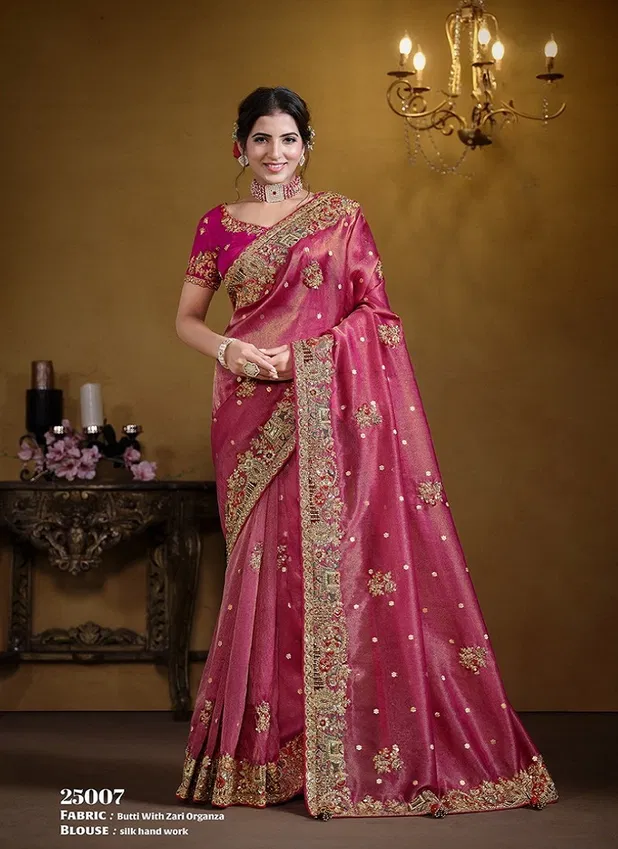 Magenta Rajasvi By Mahotsav Designer Wedding Wear Saree Orders In India