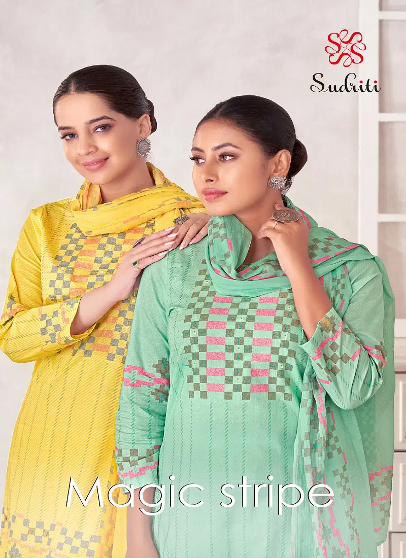 Magic Stripe By Sudriti Lawn Cotton Printed Salwar Suits Wholesale Online