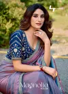 Magnolia Vol 4 By Kashvi Malai Silk Embroidered Saree Wholesale In India
