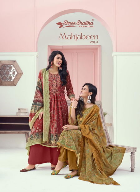 Mahajbeen Vol 7 By Shree Shalika Printed Lawn Cotton Dress Material Wholesale Online
 Catalog