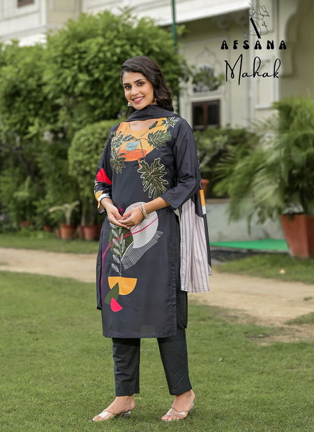 Mahak By Afsana Muslin Digital Printed Kurti With Bottom Dupatta Wholesale Shop In Surat Catalog