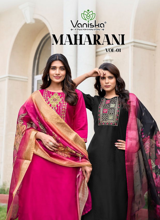 Maharani Vol 1 By Vaniska Kurti With Bottom Dupatta Exporters In India