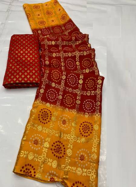 Mahek 72 Designer Bandhani Print Georgette Regular Wear Latest Saree Catalog