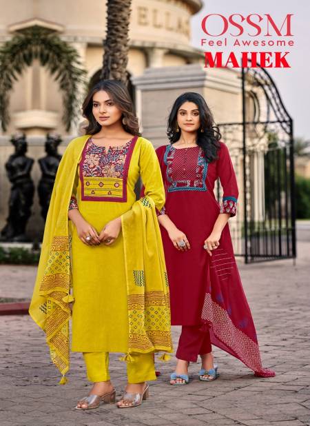 Mahek By Ossm Premium Cotton Kurti With Bottom Dupatta Wholesale Clothing Suppliers In India Catalog