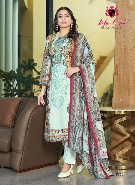 Mahera Vol 6 By Nafisa Cotton Pakistani Dress Material Wholesale Price In Surat
 Catalog