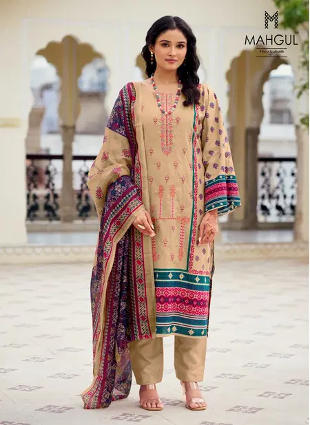 Mahgul Bin Saeed Vol 4 By Shraddha Nx Cotton Embroidery Pakistani Suits Wholesale Shop In Surat
