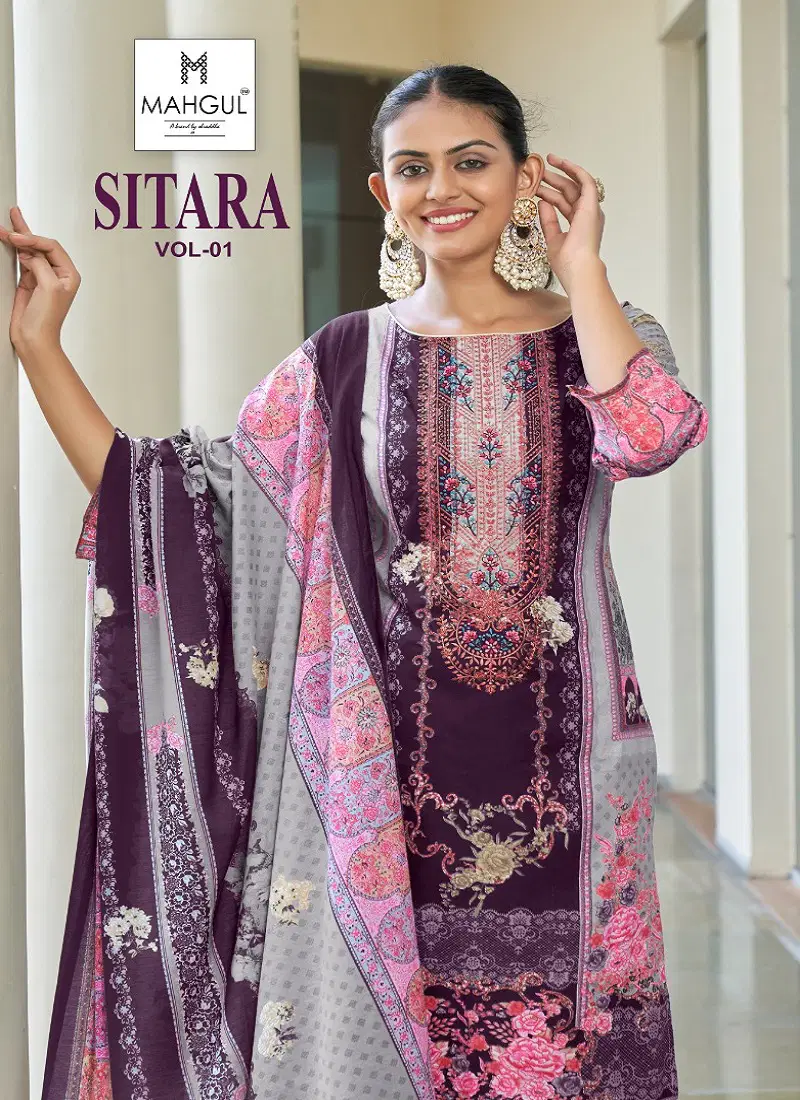 Mahgul Sitra Vol 1 By Shraddha Nx Lawn Cotton Embroidery Pakistani Suits Suppliers In India Catalog