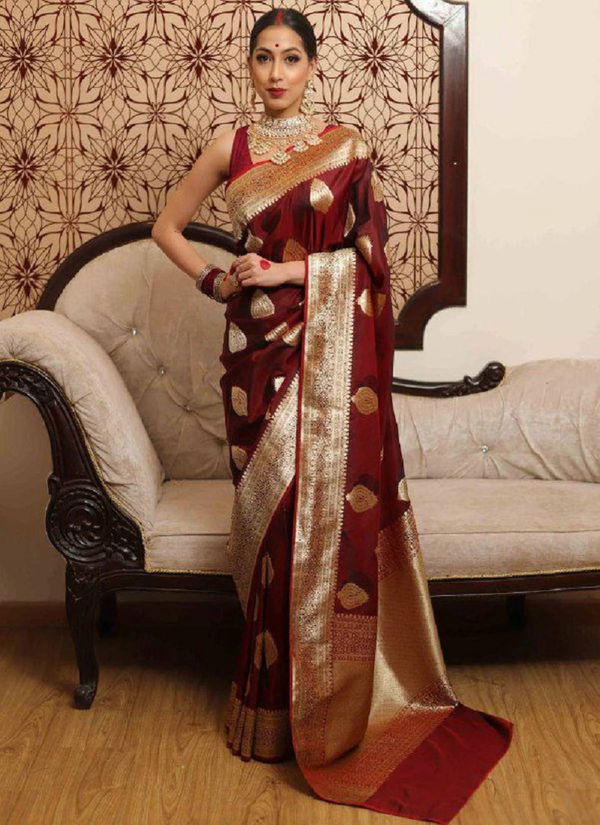 Mahi By Aab Art Silk Jacquard Border Wedding Wear Saree Orders In India