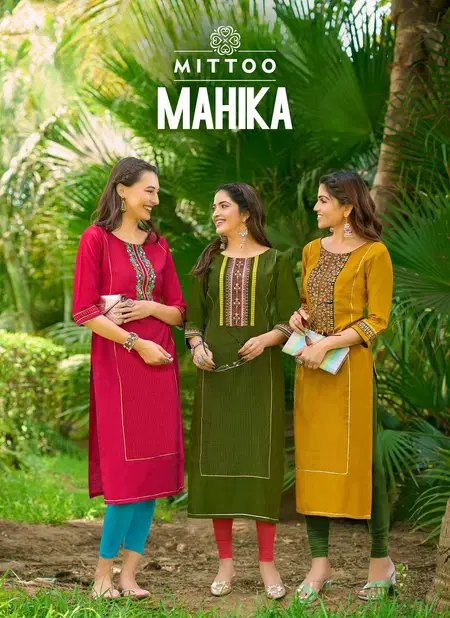 Mahika By Mittoo Viscose Weaving Designer Kurtis Wholesale Shop In Surat Catalog