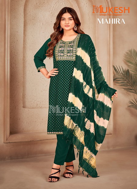 Mahira By Mukesh Printed Rayon Kurti With Bottom Dupatta Wholesale Shop In Surat
