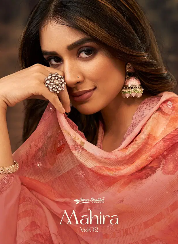 Mahira Vol 2 By Shree Shalika Organza Embroidery Salwar Suits Wholesale Shop In Surat