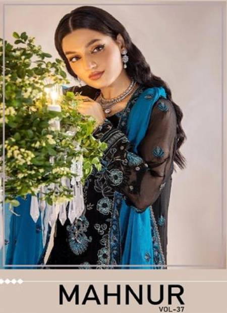 Mahnur Vol 37 Heavy Georgette Designer Pakistani Suits Catalog Catalog