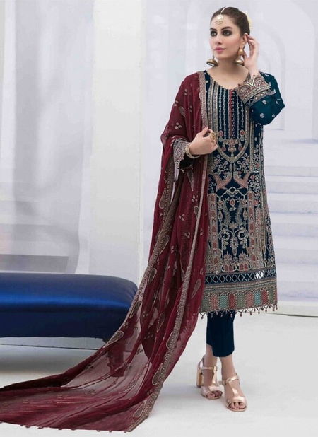 Mahnur Vol 41 Georgette Pakistani Suits Wholesale Price In Surat
 Catalog