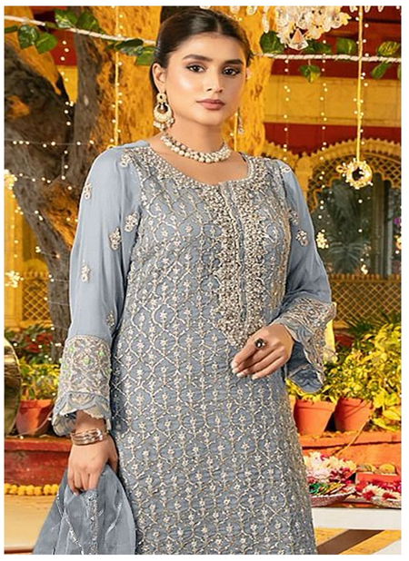 Mahnur Vol 52 Organza Embroidery Pakistani Suits Wholesale Shop In Surat
 Catalog