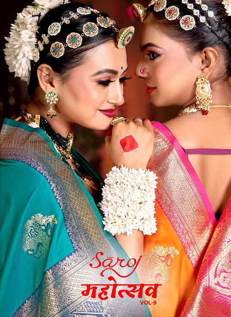 Mahotsav Vol 9 By Saroj Rich Pallu Silk Sarees Wholesale Shop In Surat
 Catalog