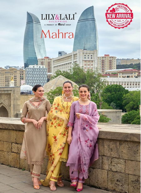 Mahra By Lily And Lali Embroidery Hand Work Designer Kurti With Bottom Dupatta Wholesalers In Delhi Catalog