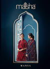 Maisha Mania 001 Series pure silk with Heavy embroidery and Swarovski work Dupatta Dress Materials Collection