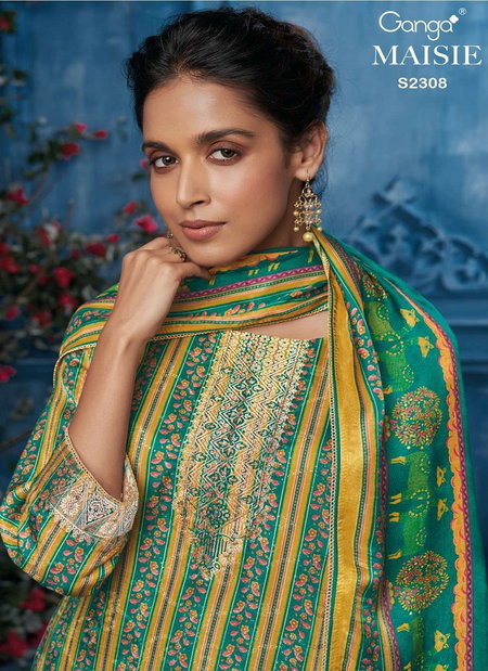 Maisie 2308 By Ganga Gazi Silk Jaquard Designer Salwar Suit Orders In India