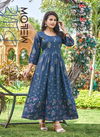 Majisha Nx Golden Beauty Ethnic Wear Rayon Long Anarkali Kurti Collection