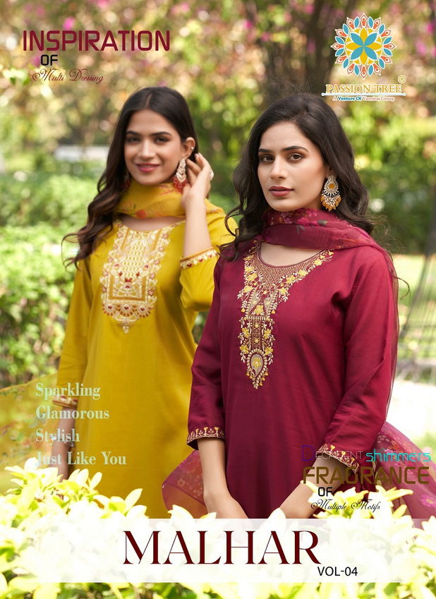 Malhar Vol 4 By Passion Tree Embroidery Readymade Suits Wholesale Online