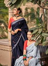 Malika By Kashvi Embroidery Pure Linen Designer Sarees Wholesale Suppliers In Mumbai