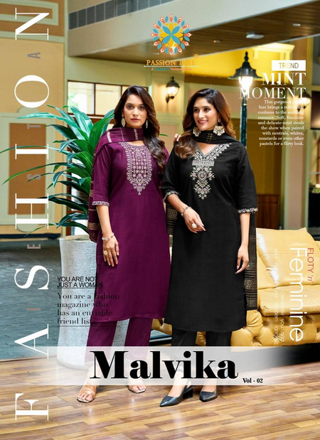 Malvika Vol 2 By Passion Tree Vatican Wholesale Kurti With Bottom Dupatta In India