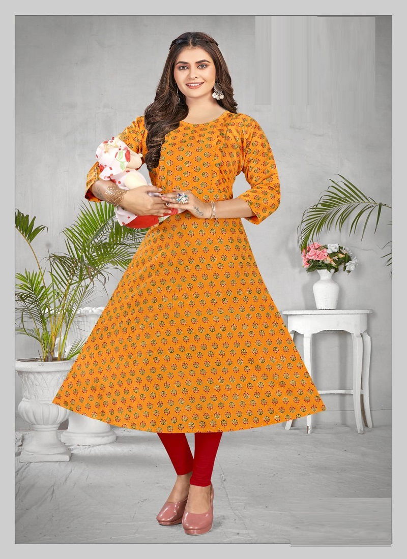 Mamta 11 By Kinti 1101-1108 Printed Kurtis Catalog