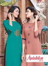 Manas Anishka 6 Latest Fancy Designer Rayon With Embroidery Ethnic Wear Kurti With Bottom Collection