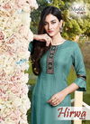 Manas Hirwa 2 Latest Designer Collection Ethnic Wear Rayon Embroidery Work Straight Kurti With Bottom 
