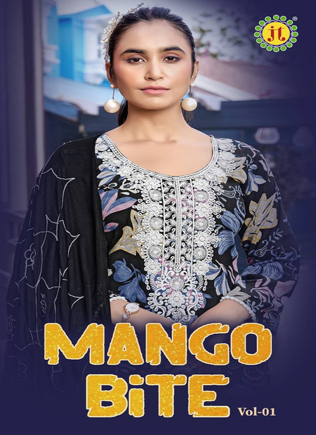 Mango Bite Vol 1 By Jt Rayon Embroidery Dress Material Wholesale Price In Surat