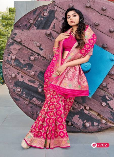 Manjubaa Minnal Silk Latest Fancy Festive Wear Designer Banarasi Saree Collection Catalog