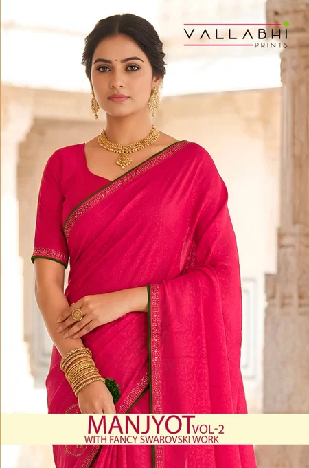 Manjyot Vol 2 By Vallabhi Brasso Printed Surat Saree Wholesale Market
