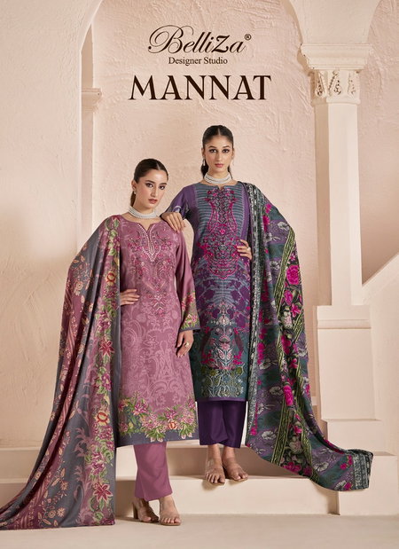 Mannat By Belliza Viscose Pashmina Printed Dress Material Wholesale Price In Surat
