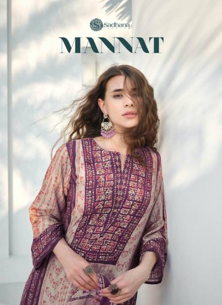 Mannat By Sadhana Pure Muslin Silk Printed Dress Material Wholesale Market In Surat Catalog