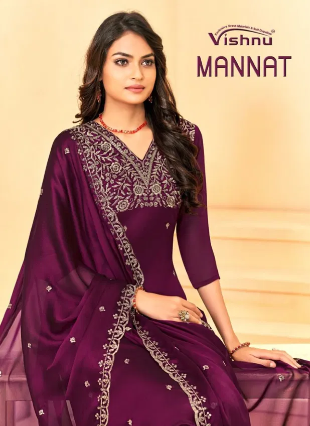 Mannat By Vishnu Rangoli Blooming Designer Dress Material Suppliers In India