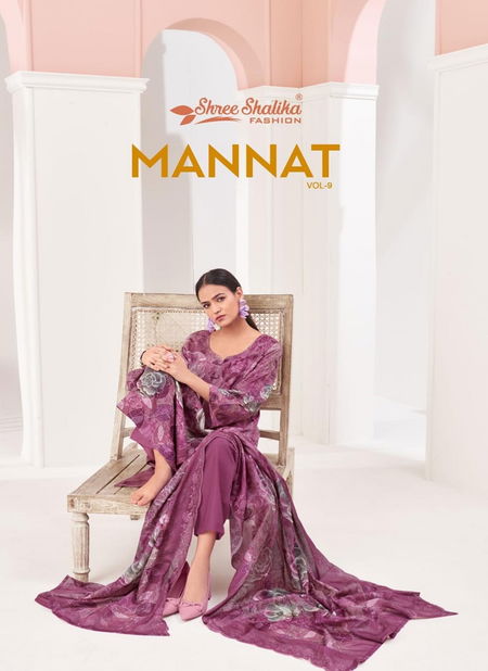 Mannat Vol 9 By Shree Shalika Digital Printed Lawn Cotton Dress Material Wholesale Online
 Catalog